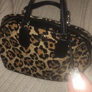 Authentic cheetah print two pocket bag coach purse